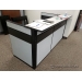 Grey Corner Reception Desk w/ Transaction Counter